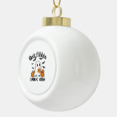 Cardiac Crew Funny Boo-Ghost Pumpkin Keramische Bal Ornament (Rechts)