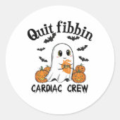 Cardiac Crew Funny Boo-Ghost Pumpkin Ronde Sticker (Voorkant)