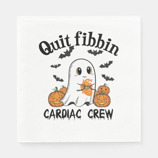 Cardiac Crew Funny Boo-Ghost Pumpkin Servet (Voorkant)