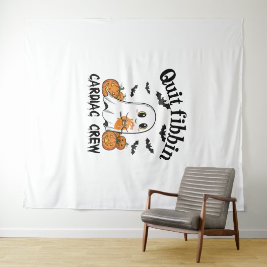 Cardiac Crew Funny Boo-Ghost Pumpkin Wandkleed (In Situ (horizontaal))