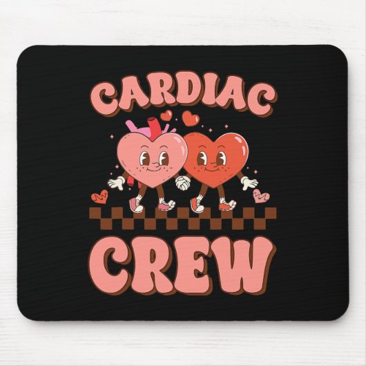 Cardiac Crew Hartverpleegster Echo Tech Valentijns Muismat (Voorkant)