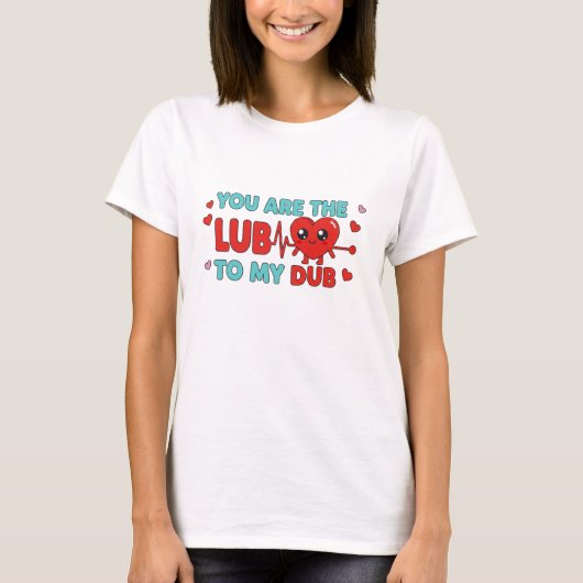 Cardiac Nurse Valentine Design T-shirt (Voorkant)