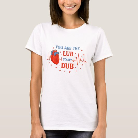 Cardiac Nurse Valentine Design T-shirt (Voorkant)