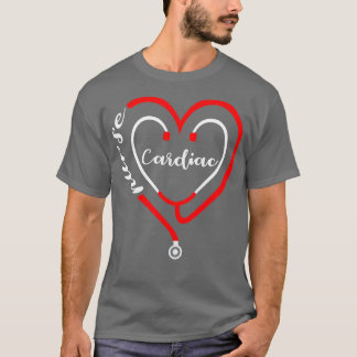 Cardiac Nurse Valentines Day Stethoscope Heart RN  T-shirt