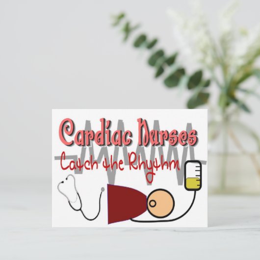 CARDIAC NURSES "VANGT DE RHYTHM" BRIEFKAART (Staand voorkant)