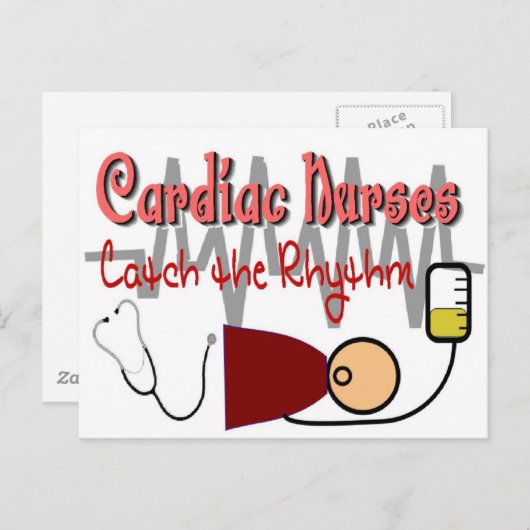 CARDIAC NURSES "VANGT DE RHYTHM" BRIEFKAART (Voorkant / Achterkant)