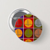 Cardiac QRS Pop Art Ronde Button 5,7 Cm (Voorkant /achterkant)
