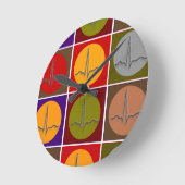 Cardiac QRS Pop Art Ronde Klok (Hoek)