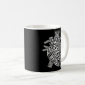 Cardiale anatomische typografie Hartcardiologie Ve Koffiemok (Voorkant rechts)