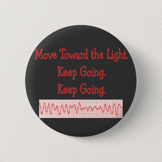 Cardiale/ER ZenuwFunny V-Fib Rhythm Strip Ronde Button 5,7 Cm (Voorkant)