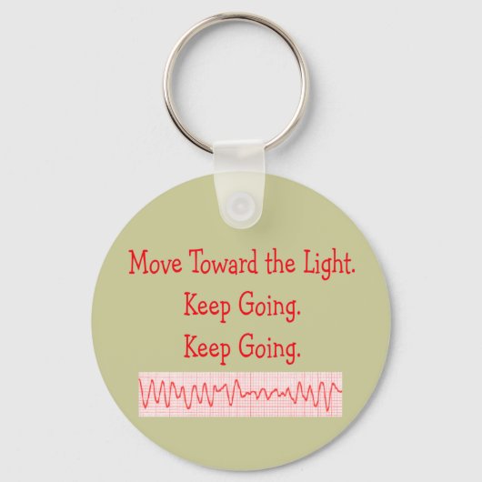 Cardiale/ER ZenuwFunny V-Fib Rhythm Strip Sleutelhanger (Voorkant)