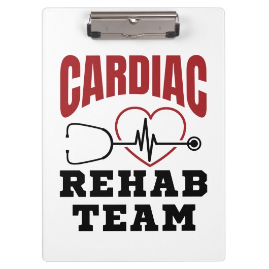 Cardiale rehab team cardioloog verpleegster klembord (Voorkant)