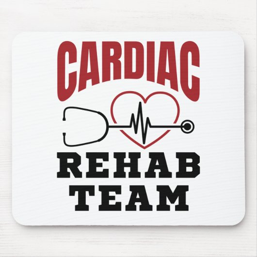 Cardiale rehab team cardioloog verpleegster muismat (Voorkant)