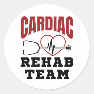 Cardiale rehab team cardioloog verpleegster ronde sticker