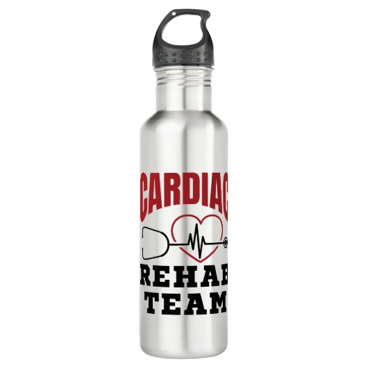 Cardiale rehab team cardioloog verpleegster waterfles  (Voorkant)
