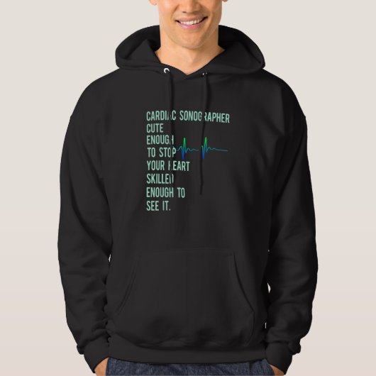 Cardiale Sonograaf Echo Tech onderwijst RDC's Hoodie (Voorkant)