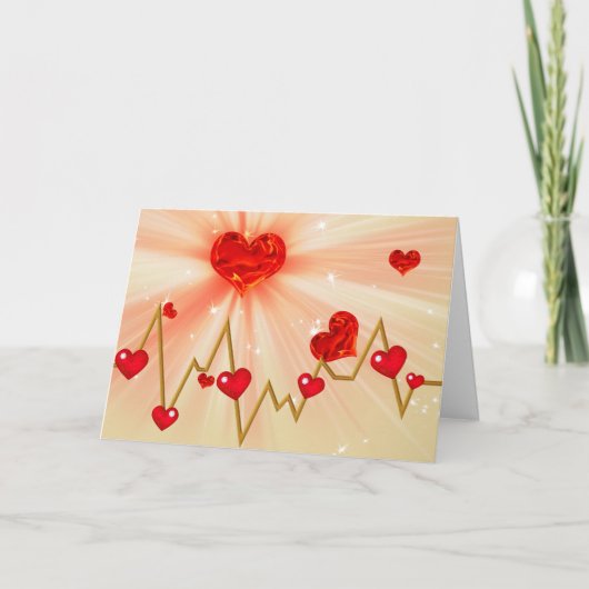 Cardiale valentijn feestdagen kaart (Voorkant)