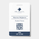 Cardiale verpleegkundige Student Practitioner QR C Badge (Achterkant)