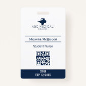 Cardiale verpleegkundige Student Practitioner QR C Badge (Achterkant)