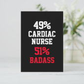 Cardiale Verpleegster Badass Kaart (Staand voorkant)