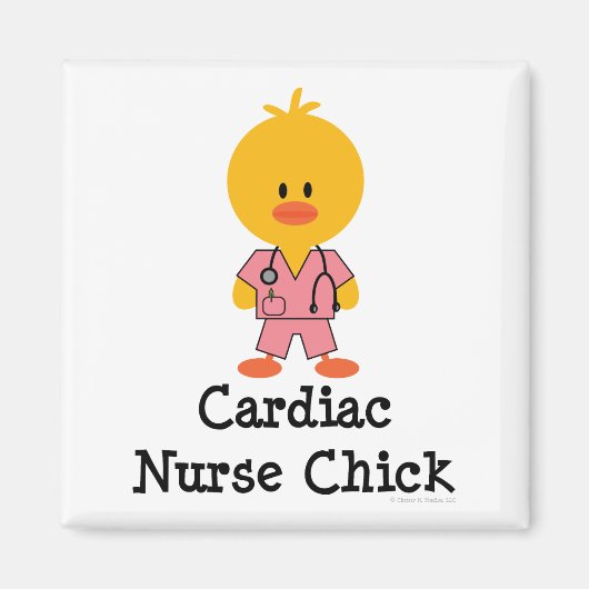 Cardiale Verpleegster Chick Magnet (Voorkant)