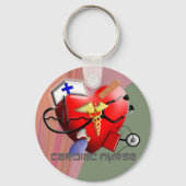 Cardiale zure kunstgeschenken sleutelhanger (Voorkant)