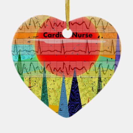 Cardiale zure Magische Bossen Keramisch Ornament (Voorkant)