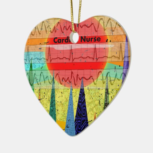 Cardiale zure Magische Bossen Keramisch Ornament (Links)