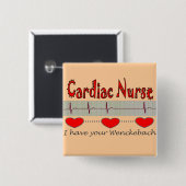 Cardiale zurenschenkingen vierkante button 5,1 cm (Voorkant /achterkant)