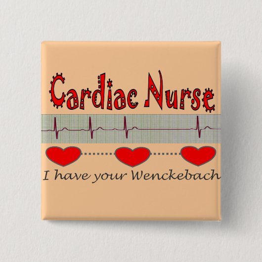 Cardiale zurenschenkingen vierkante button 5,1 cm (Voorkant)