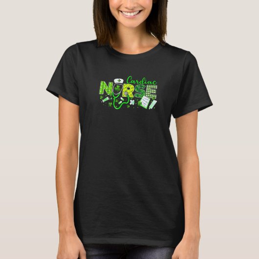 Cardiale zures St. Patricks Day Love Stethoscope R T-shirt (Voorkant)
