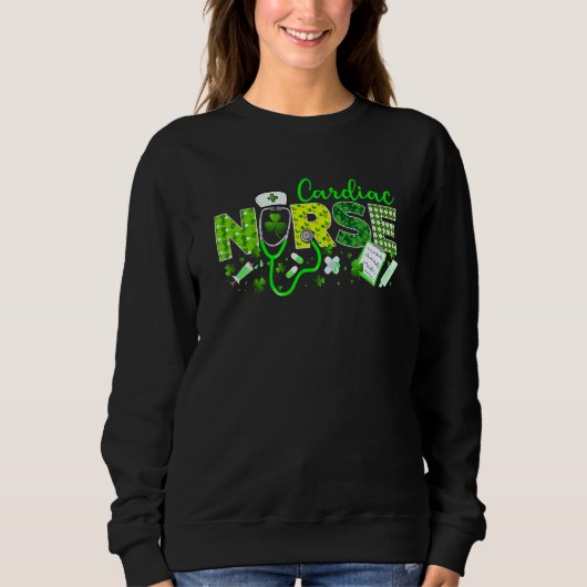 Cardiale zures St. Patricks Day Love Stethoscope R Trui (Voorkant)