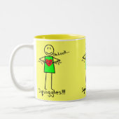 Cardiale zurgen Gifts Stick Person Design V-Fib Tweekleurige Koffiemok (Links)