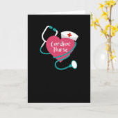 Cardiale Zuurzame Valentijnsdag Stethoscoop Hartsl Kaart (Gele Bloem)