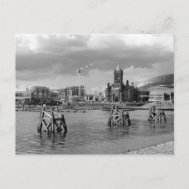 Cardiff Bay, Cardiff, Wales - Black and White Briefkaart