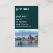 Cardiff Bay - Donkergroen Visitekaartje (Achterkant)