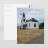 Cardiff Bay kerk uitzicht briefkaart (Voorkant / Achterkant)