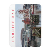Cardiff Bay panoramisch uitzicht koelkastmagneet Magneet (Verticaal)