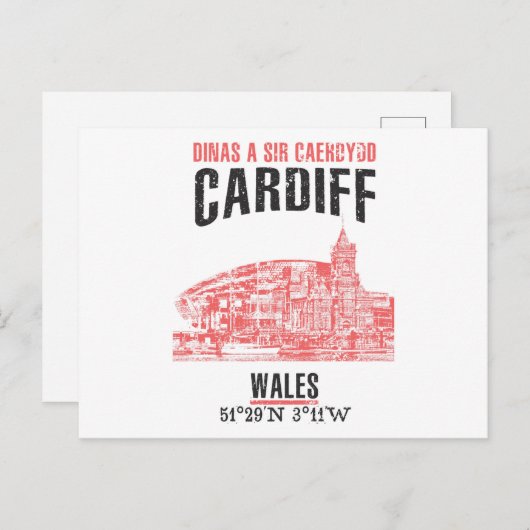 Cardiff Briefkaart (Voorkant / Achterkant)