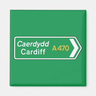 Cardiff, Britse verkeersbord Magneet