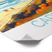 Cardiff California Travel Poster, Cardiff Surfen Poster (Hoek)