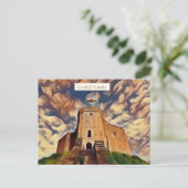 Cardiff Castle Colorful Digital Art Briefkaart (Staand voorkant)