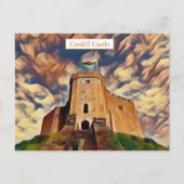 Cardiff Castle Colorful Digital Art Briefkaart (Voorkant)