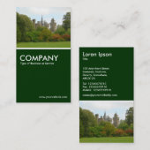 Cardiff Castle - Donkergroen Visitekaartje (Voorkant / Achterkant)