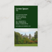 Cardiff Castle - Donkergroen Visitekaartje (Achterkant)