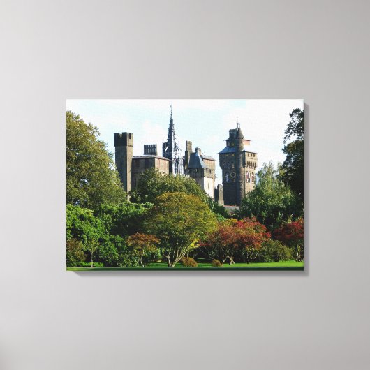 Cardiff Castle II Canvas Afdruk (Voorkant)
