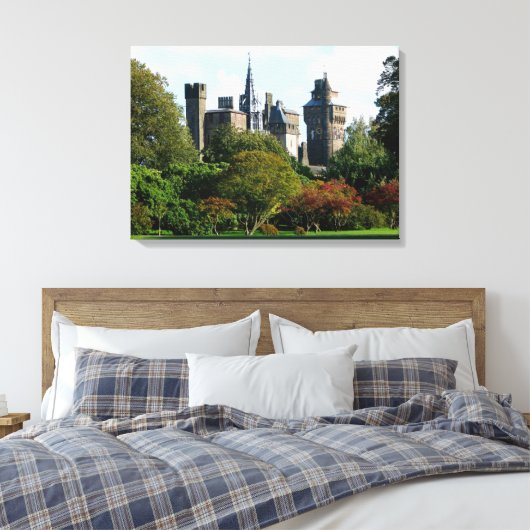 Cardiff Castle II Canvas Afdruk (Insitu (Slaapkamer))
