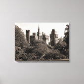 Cardiff Castle II - Sepia Canvas Afdruk (Voorkant)