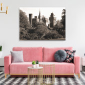 Cardiff Castle II - Sepia Canvas Afdruk (Insitu (Woonkamer))