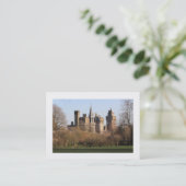 Cardiff Castle in Early Spring (grens) Visitekaartje (Staand voorkant)